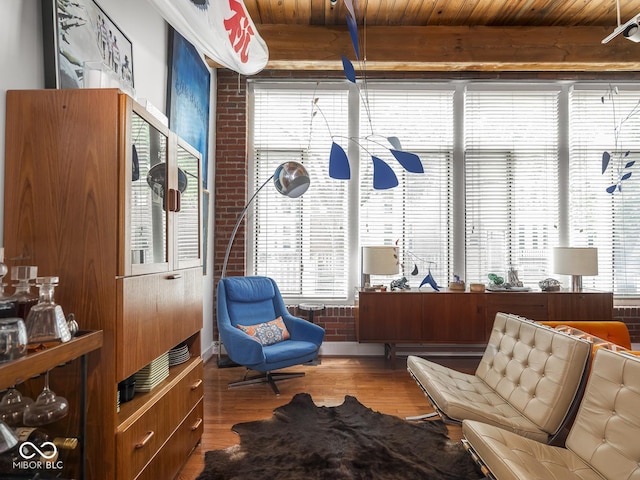430 N Park Ave Unit 104, Indianapolis, IN 46202 - sunroom featuring beam ceiling