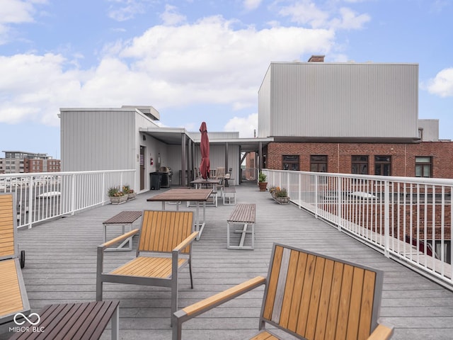 430 N Park Ave Unit 104, Indianapolis, IN 46202 - view of wooden terrace