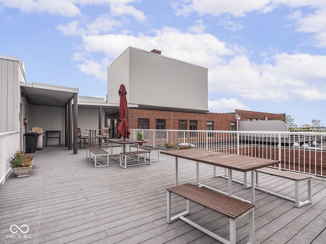 430 N Park Ave Unit 104, Indianapolis, IN 46202 - view of wooden terrace