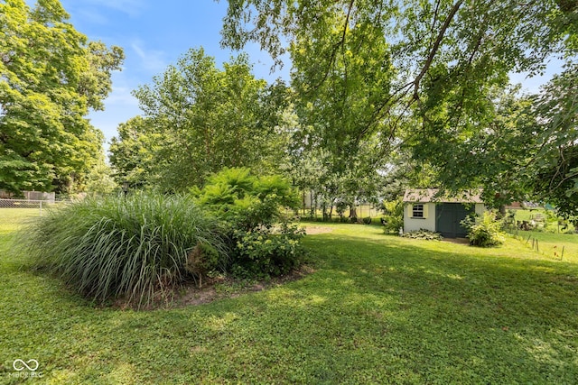 921 Morgan Dr, Indianapolis, IN 46227 - view of yard featuring a shed
