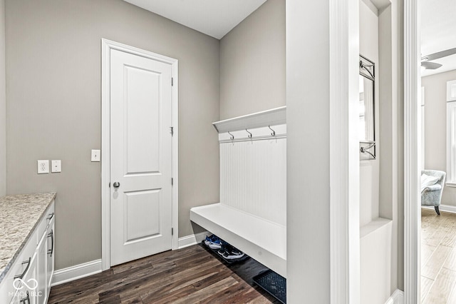14293 Dufton Ct, Carmel, IN 46074 - mudroom with dark wood finished floors and baseboards