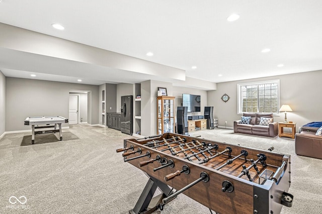 14293 Dufton Ct, Carmel, IN 46074 - playroom with carpet flooring and recessed lighting