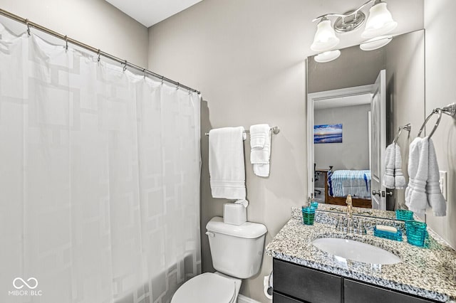 14293 Dufton Ct, Carmel, IN 46074 - bathroom featuring vanity, shower / tub combo, and ensuite bath