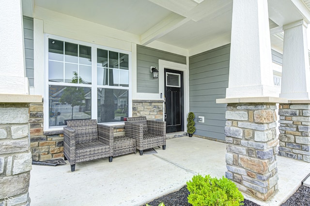 8108 Nik St, Brownsburg, IN 46112 - entrance to property with stone siding and covered porch