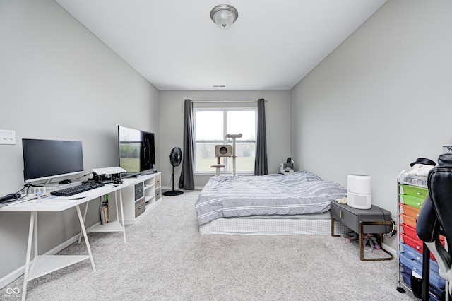 8108 Nik St, Brownsburg, IN 46112 - carpeted bedroom featuring an office area and baseboards