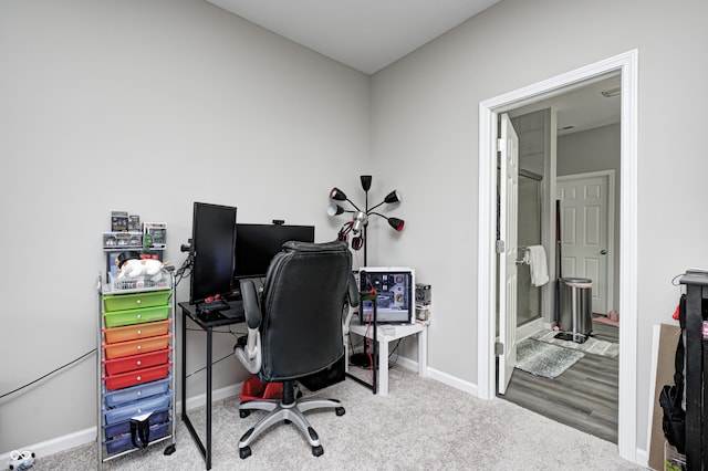 8108 Nik St, Brownsburg, IN 46112 - office area featuring baseboards and carpet