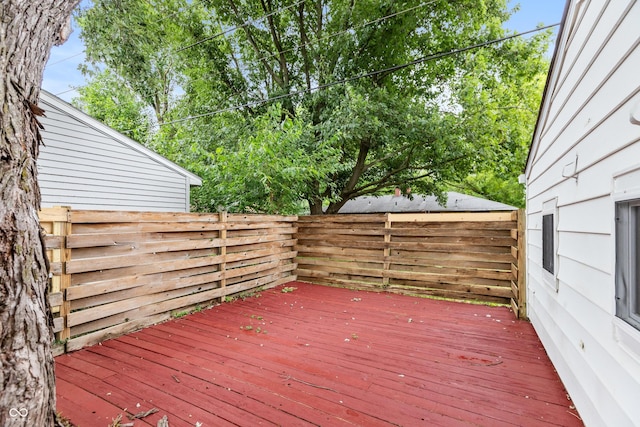 5702 E 17th St, Indianapolis, IN 46218 - view of wooden deck