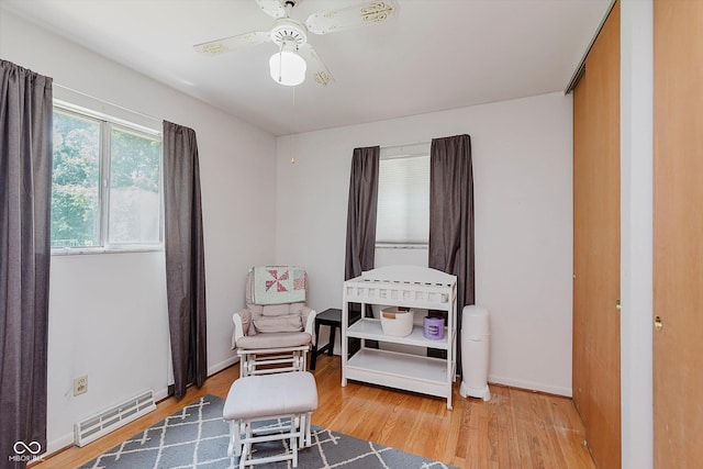 47 Habig Rd, Indianapolis, IN 46217 - bedroom featuring wood finished floors and a ceiling fan