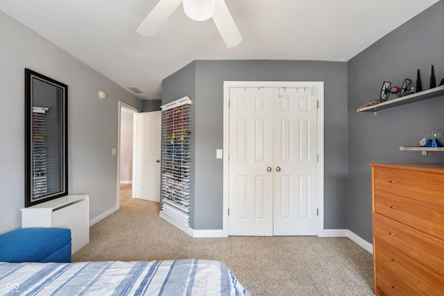 2847 Macintosh, Columbus, IN 47201 - bedroom with carpet, a closet, and ceiling fan