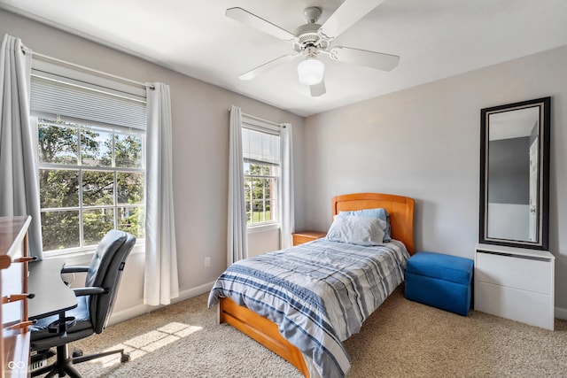 2847 Macintosh, Columbus, IN 47201 - bedroom featuring carpet floors, a ceiling fan, and a desk