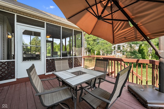 2847 Macintosh, Columbus, IN 47201 - deck with a sunroom and outdoor dining space