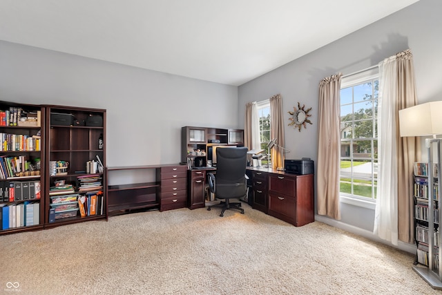 2847 Macintosh, Columbus, IN 47201 - home office featuring light carpet and healthy amount of natural light