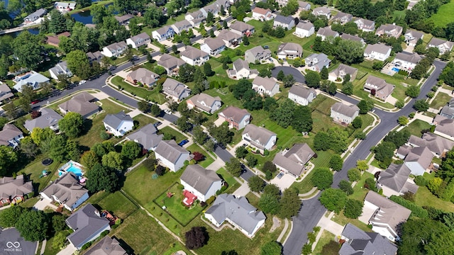 2847 Macintosh, Columbus, IN 47201 - aerial view of property and surrounding area with nearby suburban area