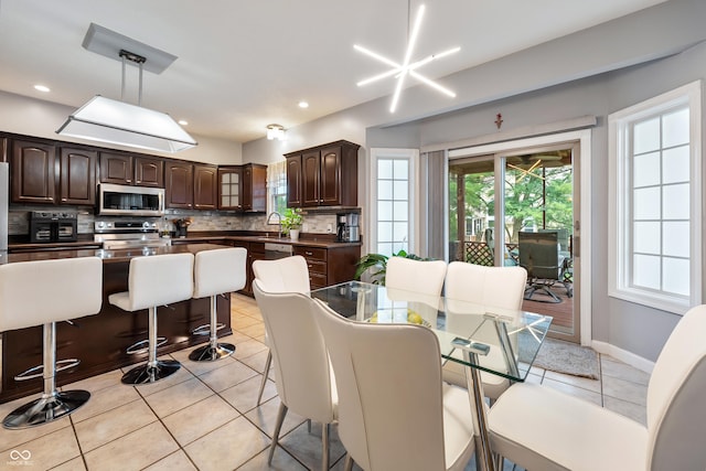 2847 Macintosh, Columbus, IN 47201 - dining space with light tile patterned flooring and recessed lighting