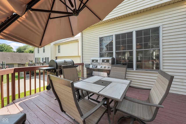 2847 Macintosh, Columbus, IN 47201 - deck featuring outdoor dining space and area for grilling