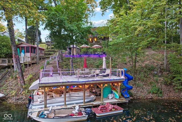 7437 Center Lake Rd, Nineveh, IN 46164 - dock featuring a water view
