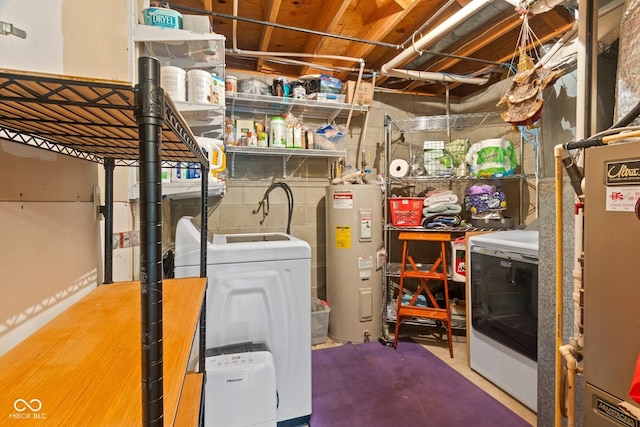 7437 Center Lake Rd, Nineveh, IN 46164 - unfinished basement with electric water heater