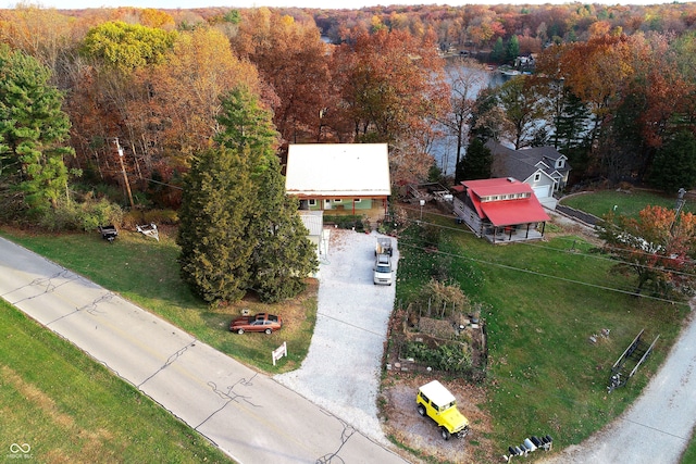 7437 Center Lake Rd, Nineveh, IN 46164 - view from above of property with a forest