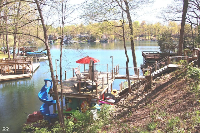 7437 Center Lake Rd, Nineveh, IN 46164 - dock with a water view and boat lift