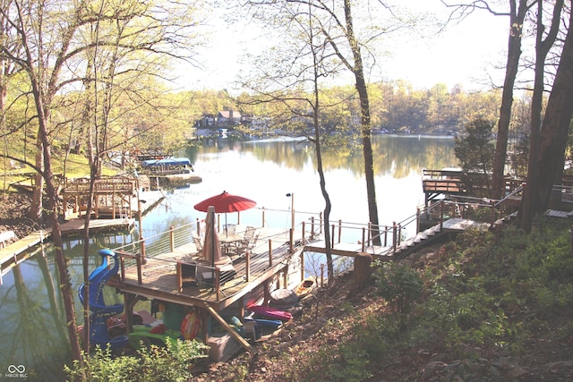 7437 Center Lake Rd, Nineveh, IN 46164 - dock area with a water view