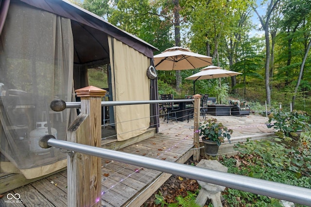 7437 Center Lake Rd, Nineveh, IN 46164 - view of wooden deck