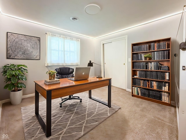 8883 W Hilltop Ln, Elwood, IN 46036 - carpeted office featuring baseboards
