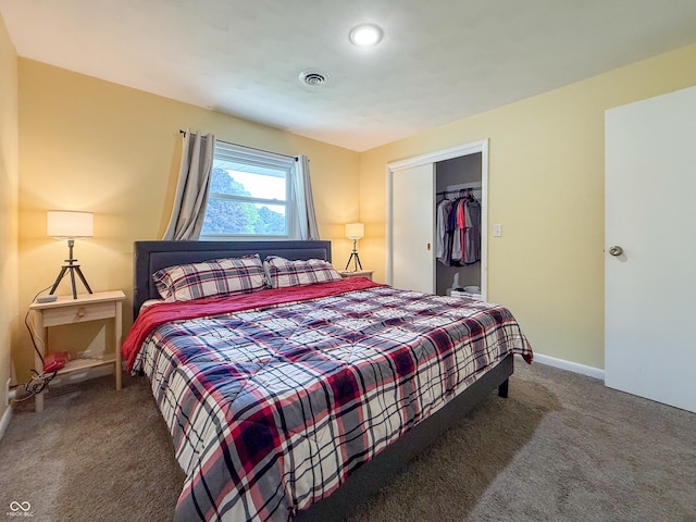 8883 W Hilltop Ln, Elwood, IN 46036 - bedroom featuring carpet flooring and a closet