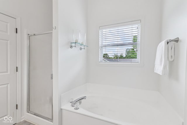 10792 Sawgrass Dr, Fishers, IN 46037 - bathroom featuring a stall shower and a garden tub