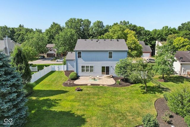 10792 Sawgrass Dr, Fishers, IN 46037 - rear view of house with a patio and a fenced backyard