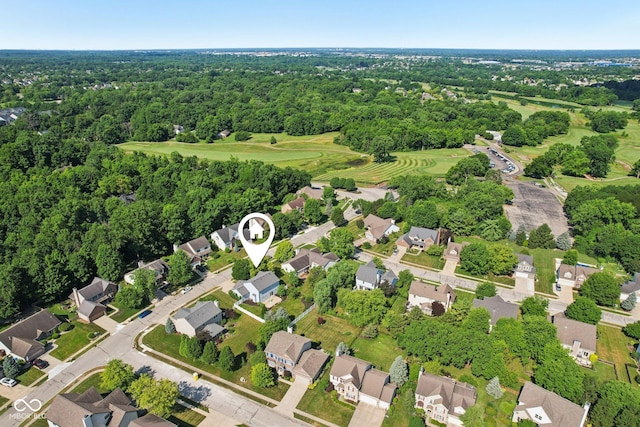 10792 Sawgrass Dr, Fishers, IN 46037 - aerial overview of property's location featuring nearby suburban area and a local golf course