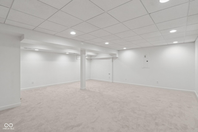 10792 Sawgrass Dr, Fishers, IN 46037 - finished below grade area featuring recessed lighting, carpet flooring, and a drop ceiling