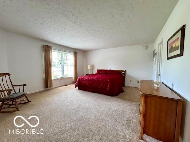 1042 W Oak Hill Xing, Crawfordsville, IN 47933 - bedroom featuring light colored carpet and a textured ceiling