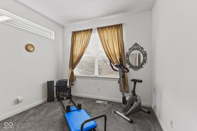 2232 N Park Ave, Indianapolis, IN 46205 - exercise room with carpet flooring and baseboards