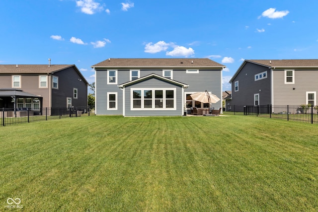 9978 Trafford Ct, Mccordsville, IN 46055 - rear view of property featuring a gazebo and a fenced backyard