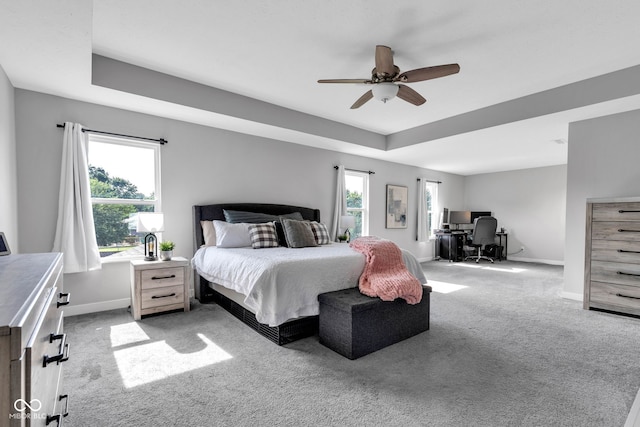 9978 Trafford Ct, Mccordsville, IN 46055 - bedroom with a desk, light colored carpet, and multiple windows