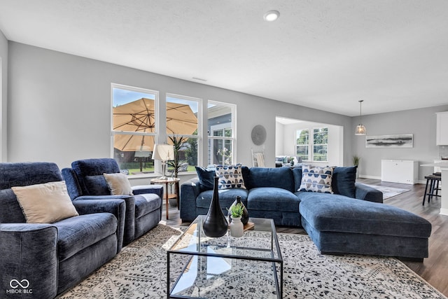 9978 Trafford Ct, Mccordsville, IN 46055 - living area with wood finished floors and baseboards