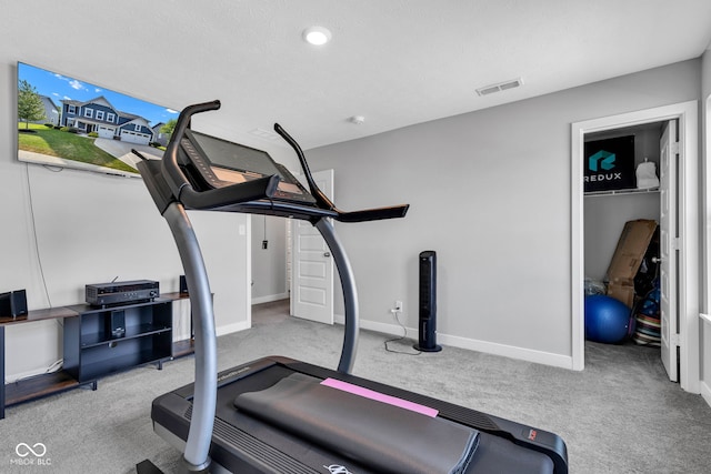 9978 Trafford Ct, Mccordsville, IN 46055 - exercise room featuring carpet and baseboards