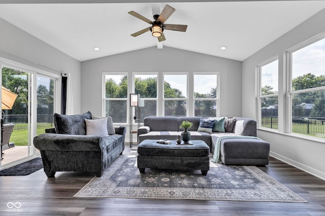 9978 Trafford Ct, Mccordsville, IN 46055 - living room with a ceiling fan and wood finished floors