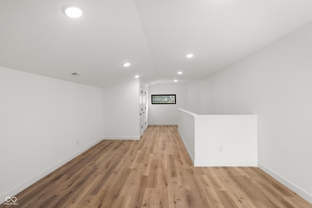 1421 E Michigan St, Indianapolis, IN 46201 - below grade area with light wood-style floors and recessed lighting
