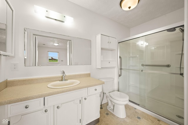 1620 W 300 S, Franklin, IN 46131 - full bathroom with a stall shower, vanity, and a textured ceiling