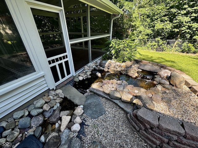 84 S Schenck Rd, Crawfordsville, IN 47933 - view of patio / terrace with a sunroom