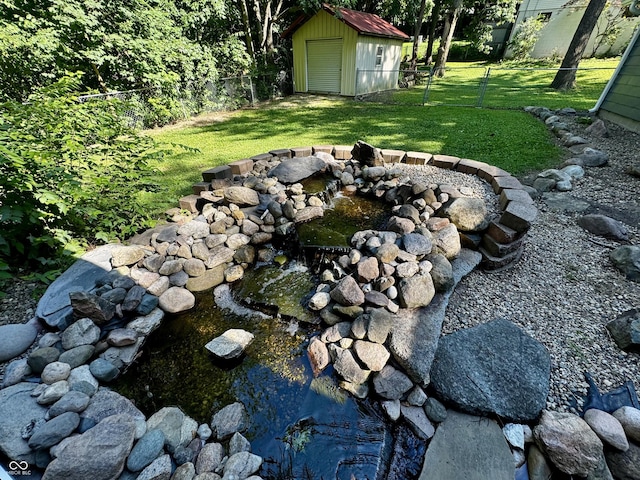 84 S Schenck Rd, Crawfordsville, IN 47933 - exterior view of a garden pond
