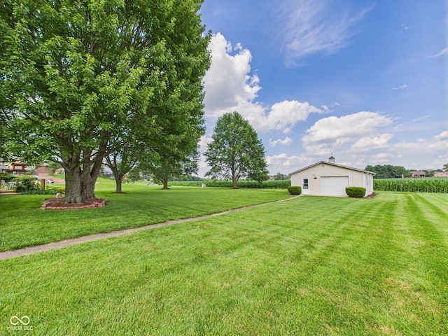 1014 Gray Squirrel Dr, Pendleton, IN 46064 - view of grassy yard featuring an outbuilding and a detached garage