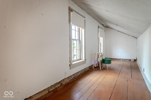 9665 N County Rd 250 E, Frankfort, IN 46041 - empty room with wood-type flooring and vaulted ceiling