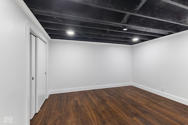 4622 S Franklin Rd, Indianapolis, IN 46239 - finished basement with wood finished floors and baseboards