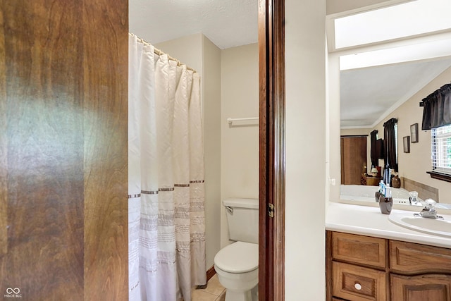 8413 Slippery Elm Ct, Indianapolis, IN 46227 - full bathroom featuring vanity, tile patterned flooring, and curtained shower