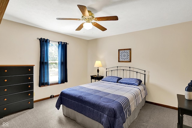 8413 Slippery Elm Ct, Indianapolis, IN 46227 - carpeted bedroom featuring baseboards and ceiling fan