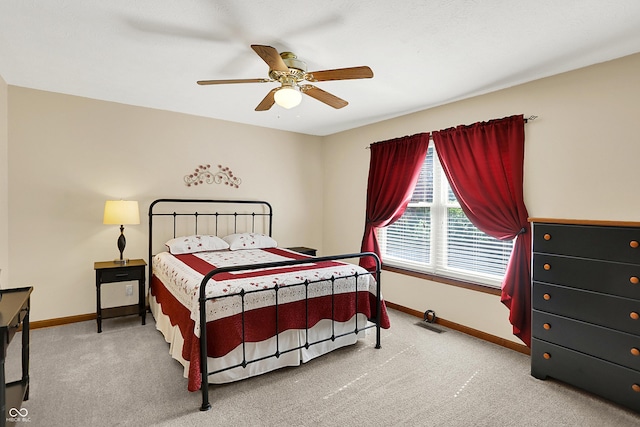8413 Slippery Elm Ct, Indianapolis, IN 46227 - carpeted bedroom featuring baseboards and ceiling fan