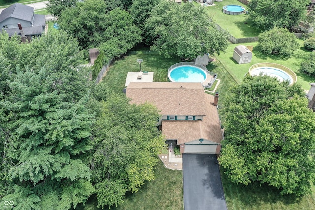 8413 Slippery Elm Ct, Indianapolis, IN 46227 - aerial view of property's location featuring a pool