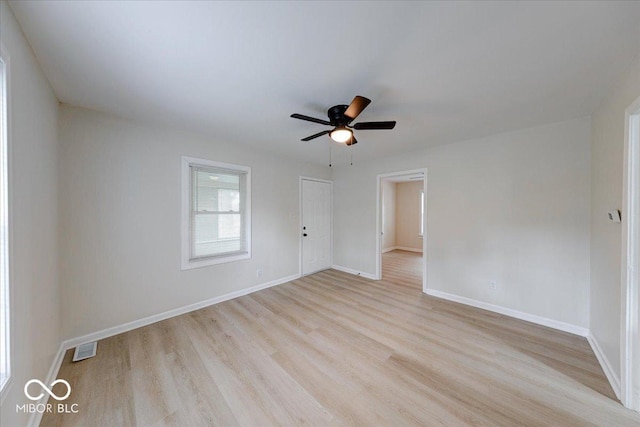 3725 Carson Ave, Indianapolis, IN 46227 - spare room with light wood-style floors and ceiling fan
